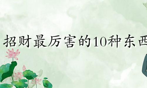 招财最厉害的10种东西 家里财位放水好不好