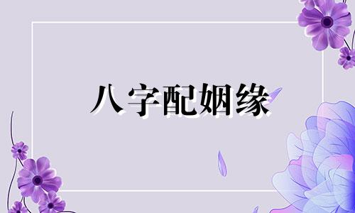 八字配姻缘 姻缘八字配对