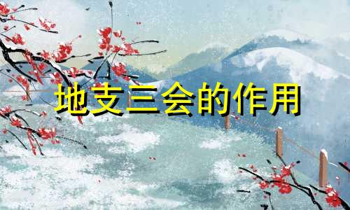 地支三会的作用 什么叫地支三会