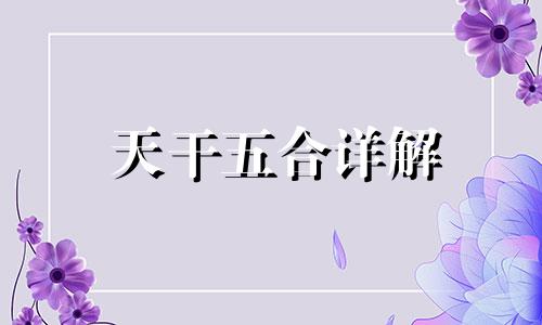 天干五合详解 天运五行属什么怎么查