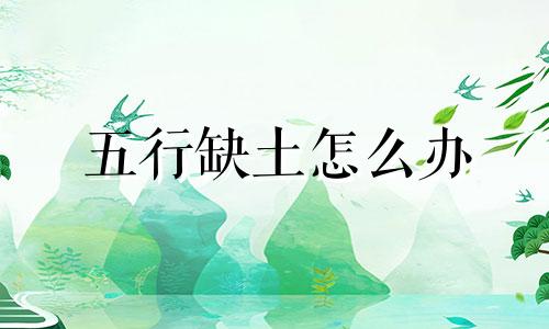 五行缺土怎么办