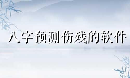 八字预测伤残的软件 八字预测疾病伤残生死