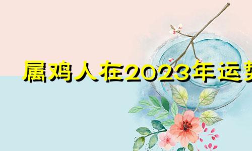 属鸡人在2023年运势 2023年属鸡财运