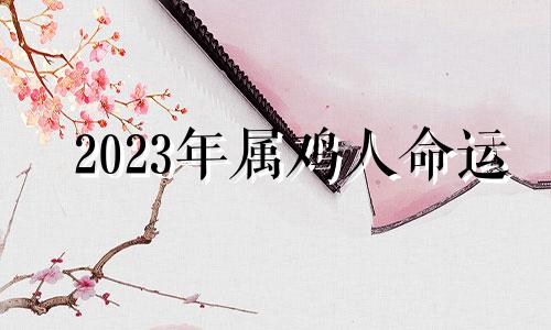 2023年属鸡人命运 2023年属鸡的运气怎么样