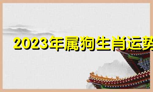 2023年属狗生肖运势 2023生肖狗运势大全每月运程