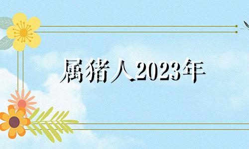 属猪人2023年 属猪的2023年运势和财运怎么样