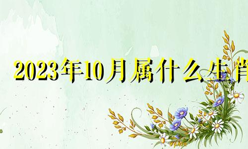 2023年10月属什么生肖 2023年10月黄历