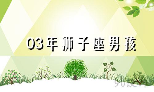 03年狮子座男孩 2003年狮子座2021年运势