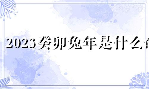 2023癸卯兔年是什么命 癸卯日柱2023年