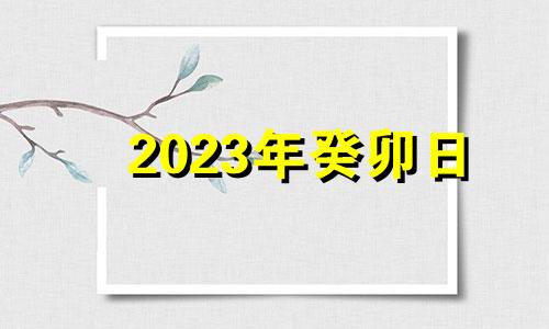 2023年癸卯日 2023癸卯流年