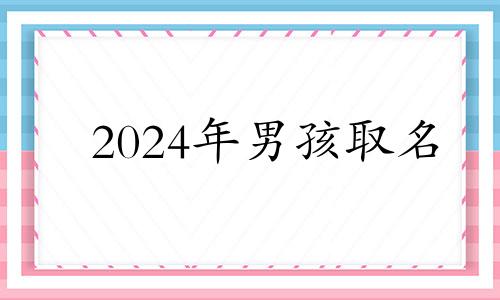 2024年男孩取名 202年男宝名字