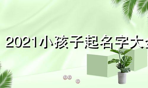 2021小孩子起名字大全 2020小孩子取名字大全