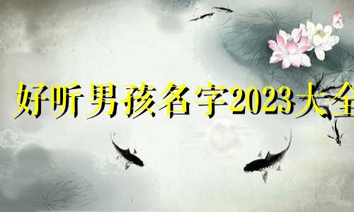 好听男孩名字2023大全 永字辈的好听男孩名字