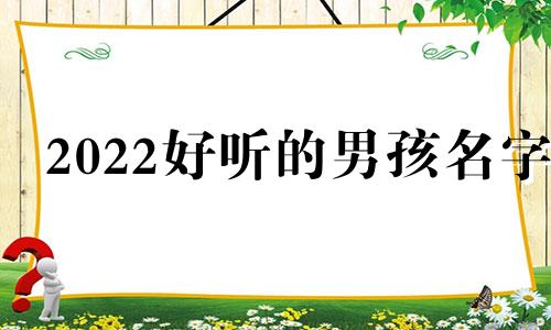 2022好听的男孩名字 2020年好听男孩名字大全