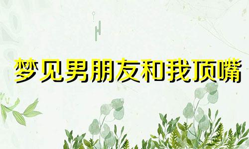 梦见男朋友和我顶嘴 梦见男朋友老是气我