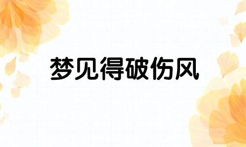 梦见得破伤风 梦见破风扇