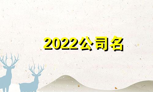 2022公司名 2020年最佳公司名